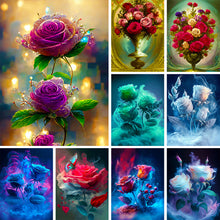 Load image into Gallery viewer, Diamond Painting - Full Round - smoke rose (30*40CM)
