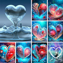 Load image into Gallery viewer, Diamond Painting - Full Round - butterfly heart (30*40CM)
