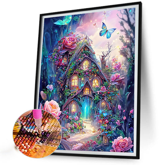 Diamond Painting - Full Round - Jungle Flower House (30*40CM)