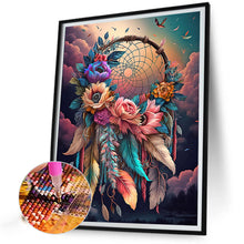 Load image into Gallery viewer, Diamond Painting - Full Round - dream catcher with flowers (30*40CM)
