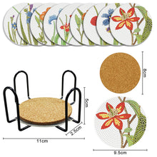 Load image into Gallery viewer, 9pcs DIY Anti Slip Coasters Stackable Creative for Tabletop Protection (Flower)
