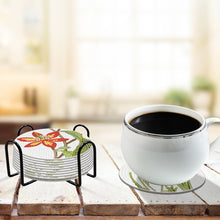 Load image into Gallery viewer, 9pcs DIY Anti Slip Coasters Stackable Creative for Tabletop Protection (Flower)
