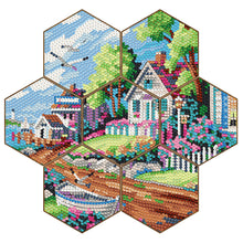 Load image into Gallery viewer, 7pcs Cup Coasters Creative DIY Anti Slip Coasters Honeycomb Shape (BD705)
