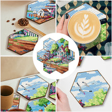 Load image into Gallery viewer, 7pcs Cup Coasters Creative DIY Anti Slip Coasters Honeycomb Shape (BD705)
