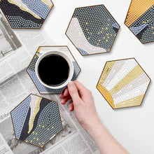 Load image into Gallery viewer, 7pcs Cup Coasters Creative DIY Anti Slip Coasters Honeycomb Shape (BD708)
