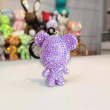 Load image into Gallery viewer, DIY Diamond Art Keychains 2.17x2.56Inch Cartoon Bear Gem Keychains for Women Bag
