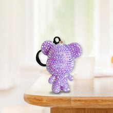 Load image into Gallery viewer, DIY Diamond Art Keychains 2.17x2.56Inch Cartoon Bear Gem Keychains for Women Bag

