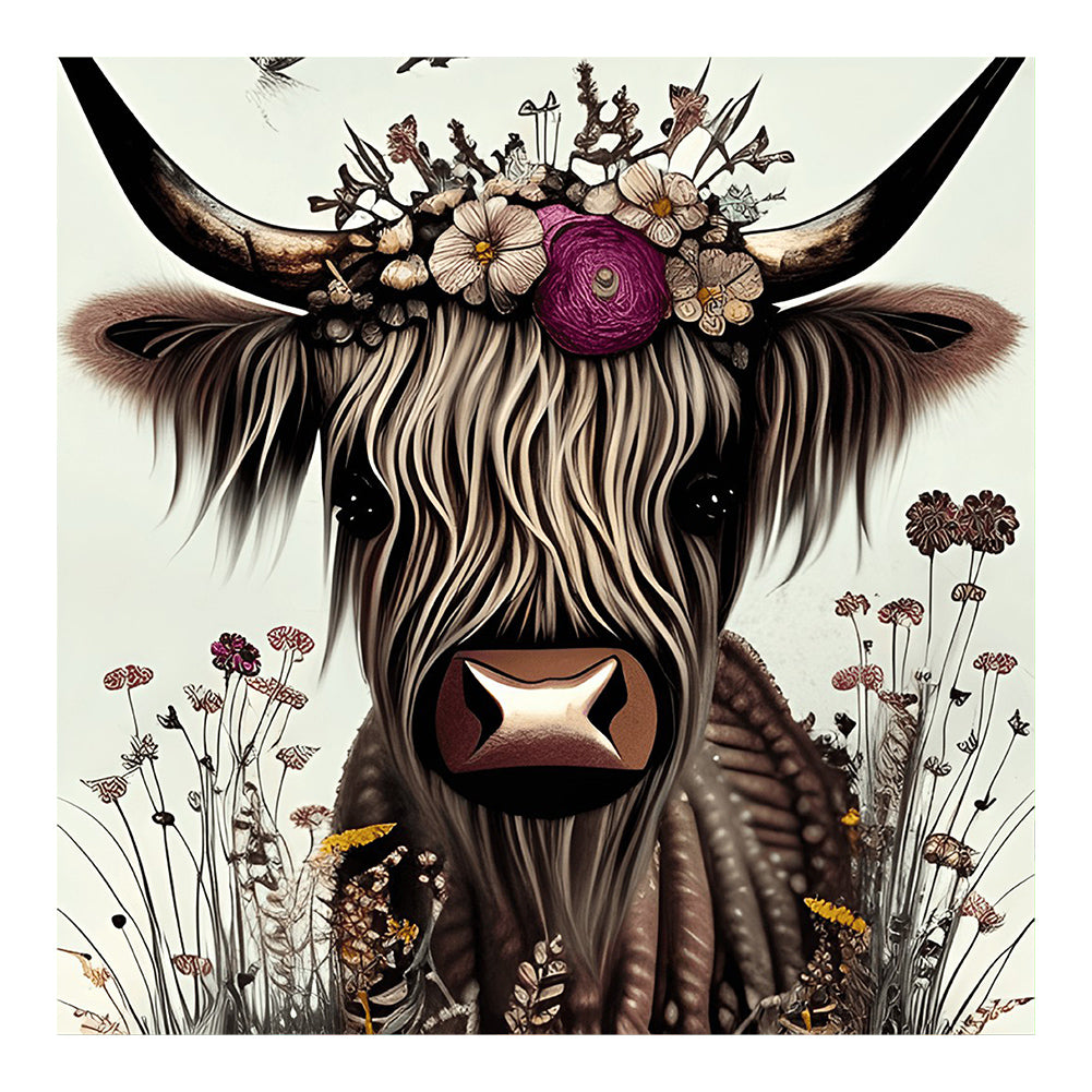 Diamond Painting - Full Round - Highland Yak (30*30CM)