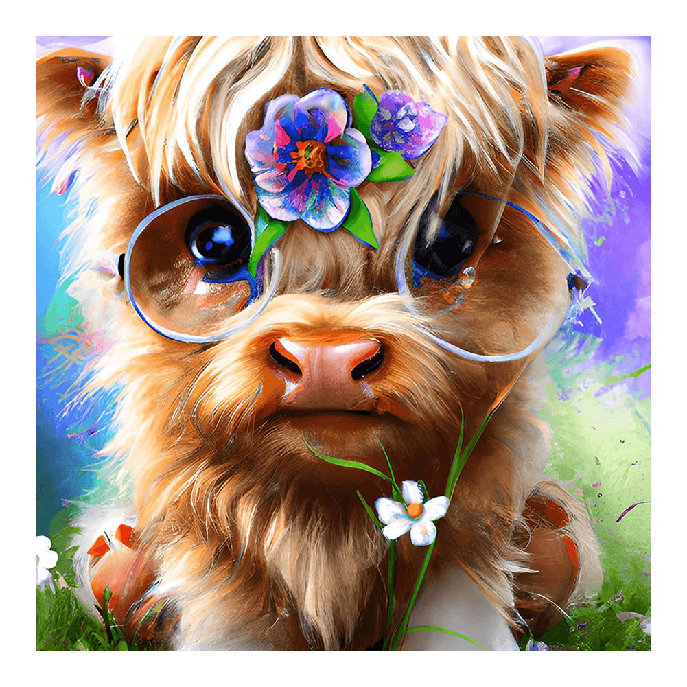 Diamond Painting - Full Round - Highland Yak (30*30CM)