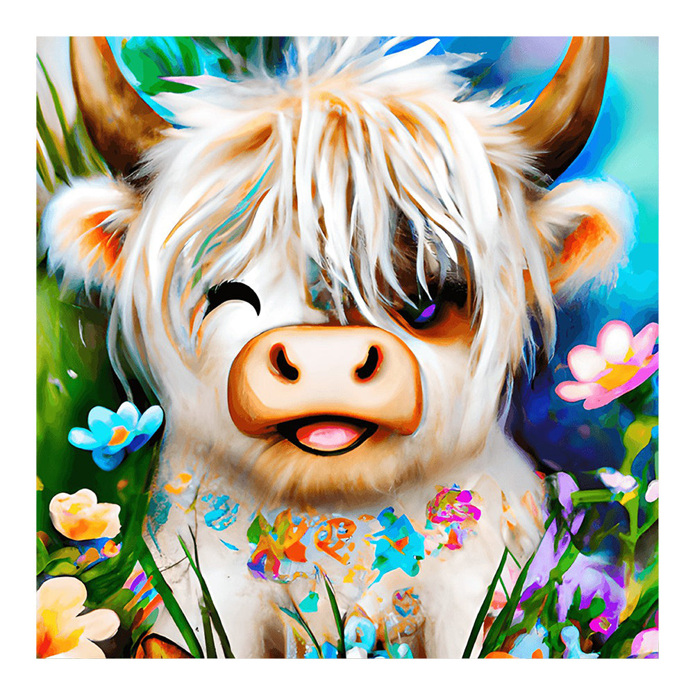 Diamond Painting - Full Round - Highland Yak (30*30CM)