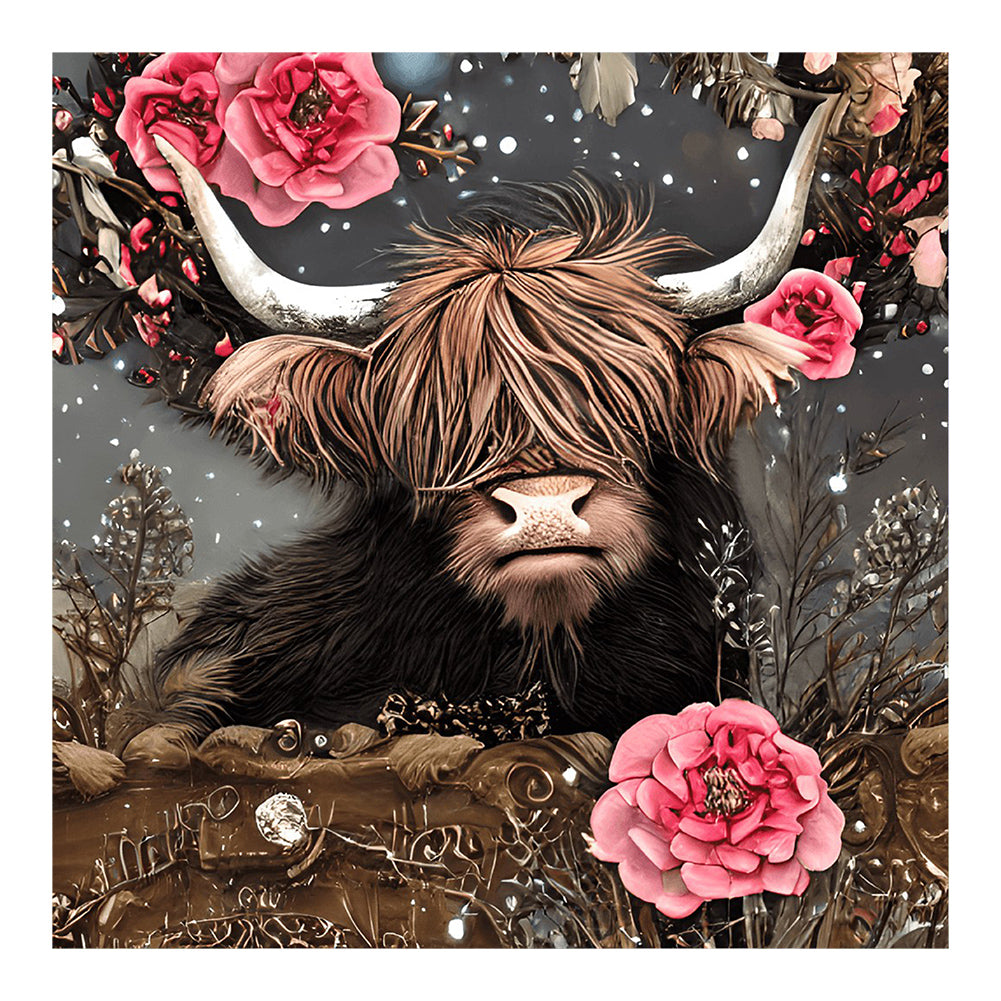 Diamond Painting - Full Round - Highland Yak (30*30CM)
