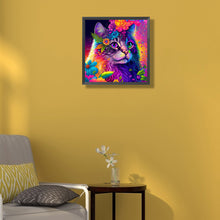 Load image into Gallery viewer, Diamond Painting - Full Round - colorful cat (30*30CM)
