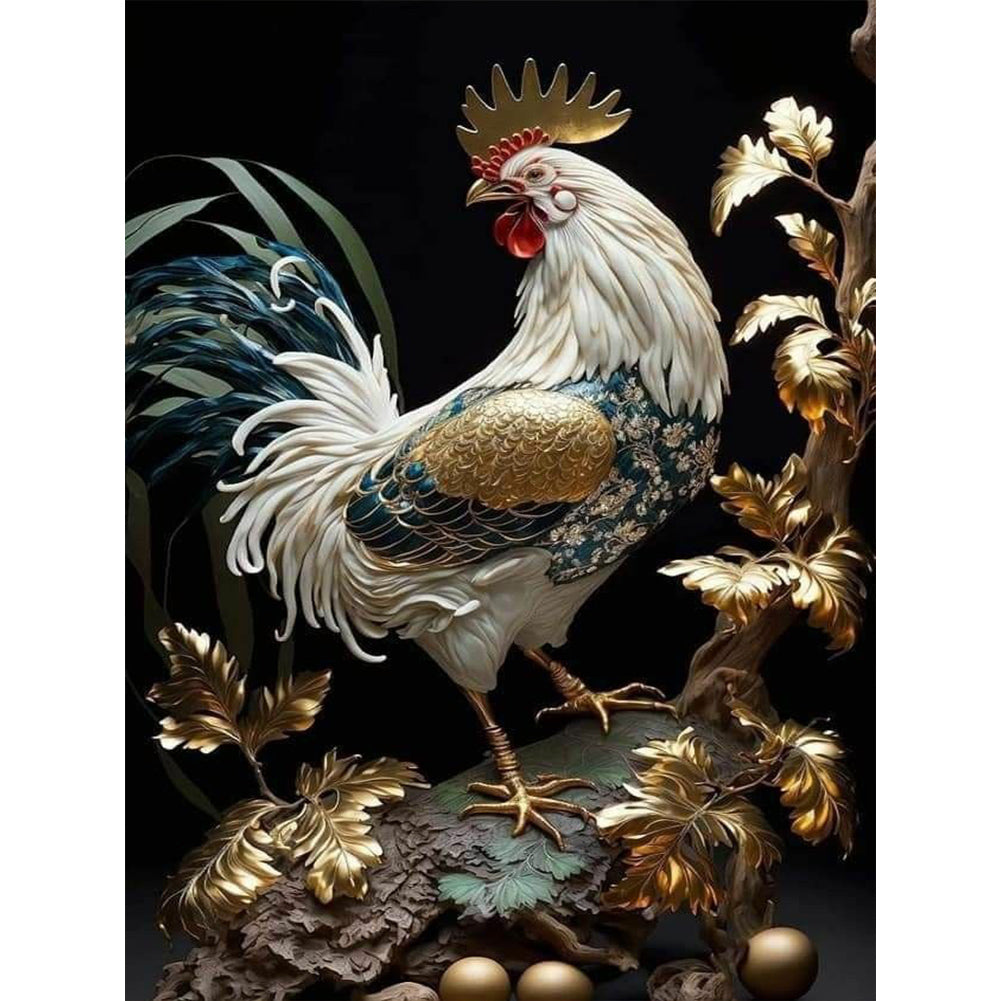 Diamond Painting - Full Round - golden rooster (30*40CM)