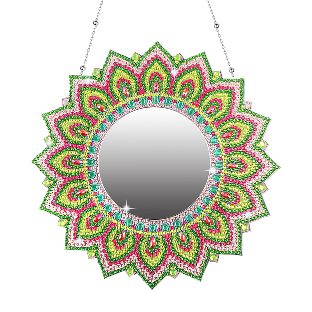 DIY Compact Mirror Paint by Number Kits Hanging Flower Home Decor (Y1155)