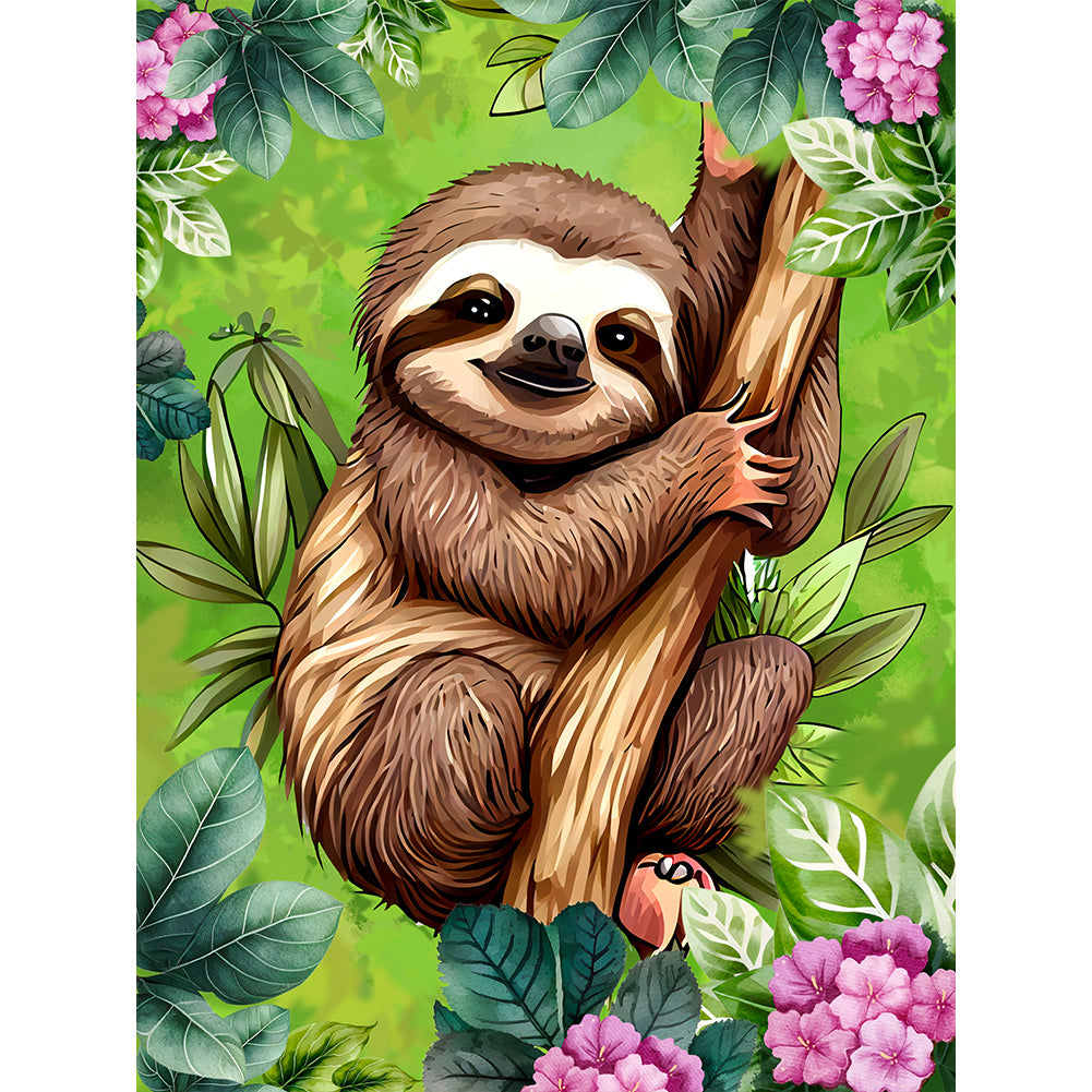 Diamond Painting - Full Round - sloth (30*40CM)