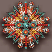 Load image into Gallery viewer, Diamond Painting - Partial Special Shaped - Feather Dreamcatcher Mandala (30*30CM)
