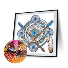 Load image into Gallery viewer, Diamond Painting - Partial Special Shaped - Feather Dreamcatcher Mandala (30*30CM)
