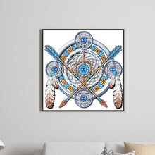 Load image into Gallery viewer, Diamond Painting - Partial Special Shaped - Feather Dreamcatcher Mandala (30*30CM)
