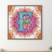 Load image into Gallery viewer, Diamond Painting - Partial Special Shaped - F letter mandala (30*30CM)
