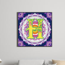 Load image into Gallery viewer, Diamond Painting - Partial Special Shaped - H letter mandala (30*30CM)
