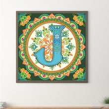 Load image into Gallery viewer, Diamond Painting - Partial Special Shaped - J letter mandala (30*30CM)
