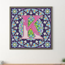 Load image into Gallery viewer, Diamond Painting - Partial Special Shaped - K letter mandala (30*30CM)
