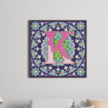 Load image into Gallery viewer, Diamond Painting - Partial Special Shaped - K letter mandala (30*30CM)
