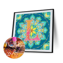 Load image into Gallery viewer, Diamond Painting - Partial Special Shaped - L letter mandala (30*30CM)
