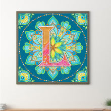 Load image into Gallery viewer, Diamond Painting - Partial Special Shaped - L letter mandala (30*30CM)
