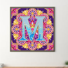 Load image into Gallery viewer, Diamond Painting - Partial Special Shaped - M letter mandala (30*30CM)
