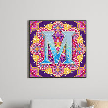 Load image into Gallery viewer, Diamond Painting - Partial Special Shaped - M letter mandala (30*30CM)
