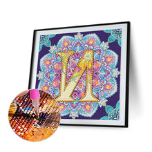 Load image into Gallery viewer, Diamond Painting - Partial Special Shaped - N letter mandala (30*30CM)
