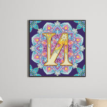 Load image into Gallery viewer, Diamond Painting - Partial Special Shaped - N letter mandala (30*30CM)
