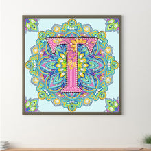 Load image into Gallery viewer, Diamond Painting - Partial Special Shaped - T letter mandala (30*30CM)
