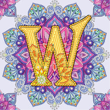 Load image into Gallery viewer, Diamond Painting - Partial Special Shaped - W letter mandala (30*30CM)
