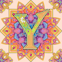 Load image into Gallery viewer, Diamond Painting - Partial Special Shaped - Y letter mandala (30*30CM)
