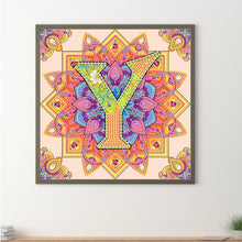 Load image into Gallery viewer, Diamond Painting - Partial Special Shaped - Y letter mandala (30*30CM)
