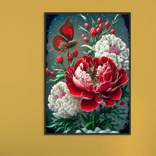 Load image into Gallery viewer, Diamond Painting - Full Round - Butterfly peony (30*40CM)
