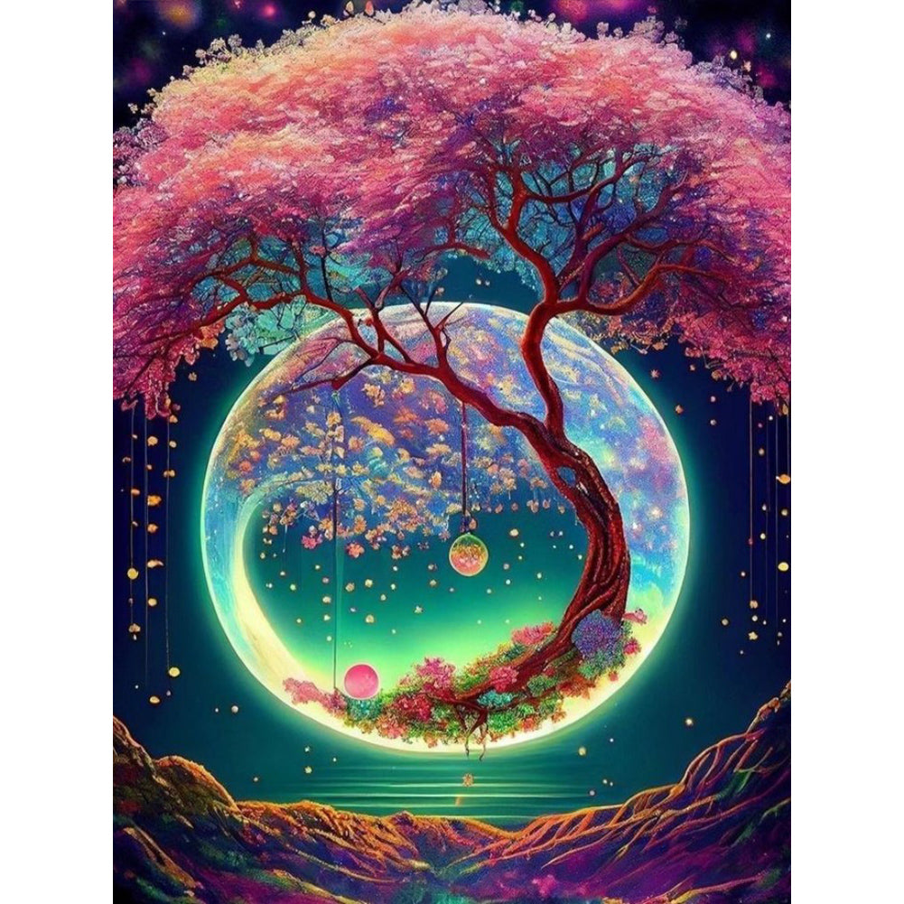 Diamond Painting - Full Round - Dream pink tree (30*40CM)