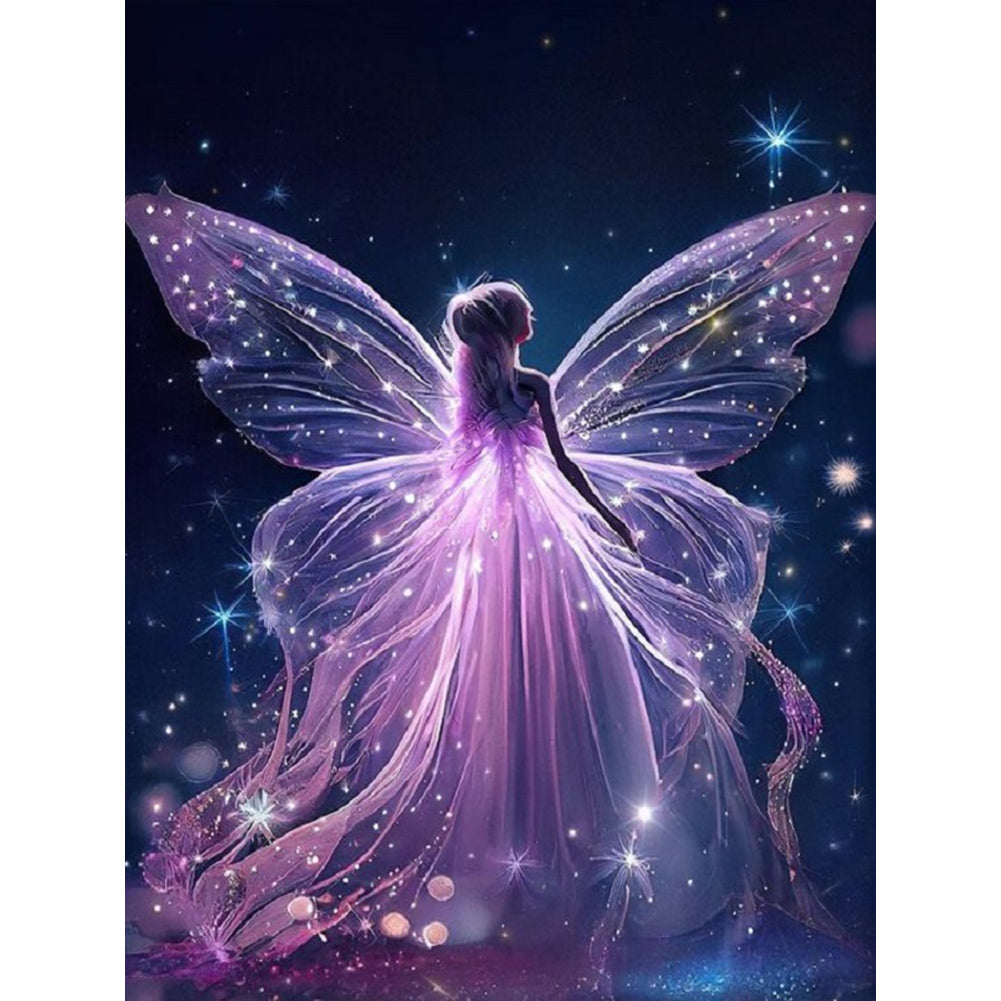 Diamond Painting - Full Round - winged angel girl (30*40CM)