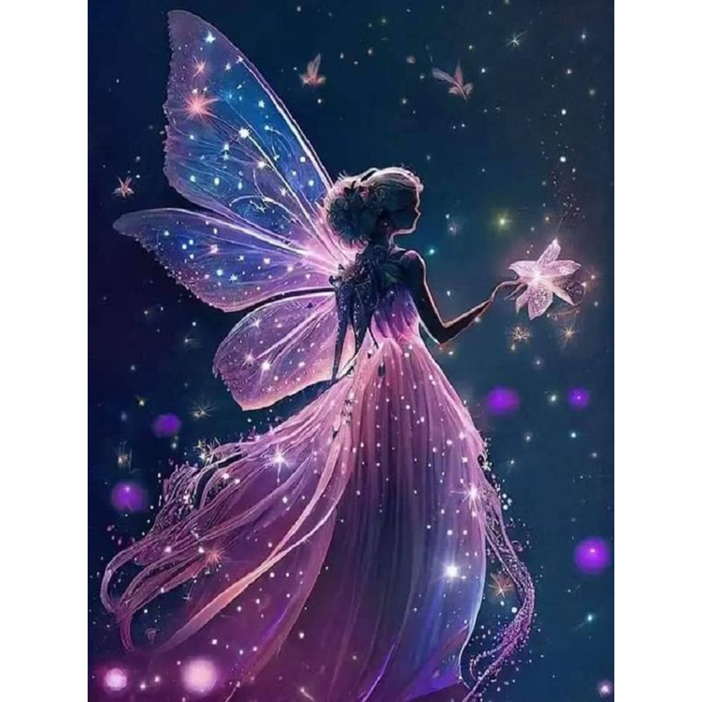 Diamond Painting - Full Round - winged angel girl (30*40CM)