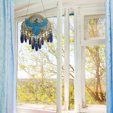 Load image into Gallery viewer, DIY Dreamcatcher Crystal Diamond Pendant Hanging Ornament Wooden for Home Garden
