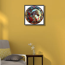 Load image into Gallery viewer, Diamond Painting - Full Round - art window grille painting rose horse (30*30CM)
