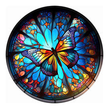 Load image into Gallery viewer, Diamond Painting - Full Round - art window grilles painting colorful butterflies (30*30CM)
