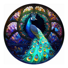 Load image into Gallery viewer, Diamond Painting - Full Round - Art window grilles painting colorful peacocks (30*30CM)
