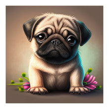 Load image into Gallery viewer, Diamond Painting - Full Round - pug dog (30*30CM)
