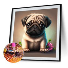 Load image into Gallery viewer, Diamond Painting - Full Round - pug dog (30*30CM)
