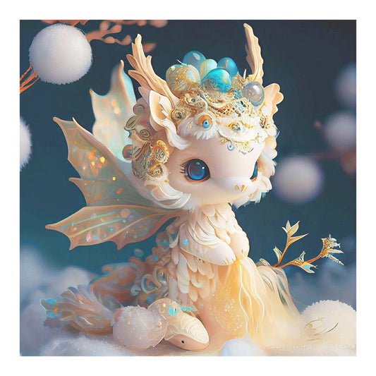 Diamond Painting - Full Round - Noble and cute dragon (30*30CM)