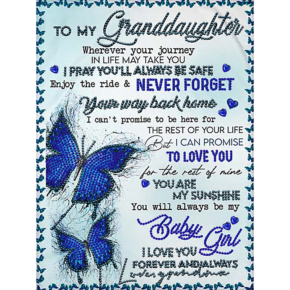 Diamond Painting - Partial Special Shaped - english letter (30*40CM)