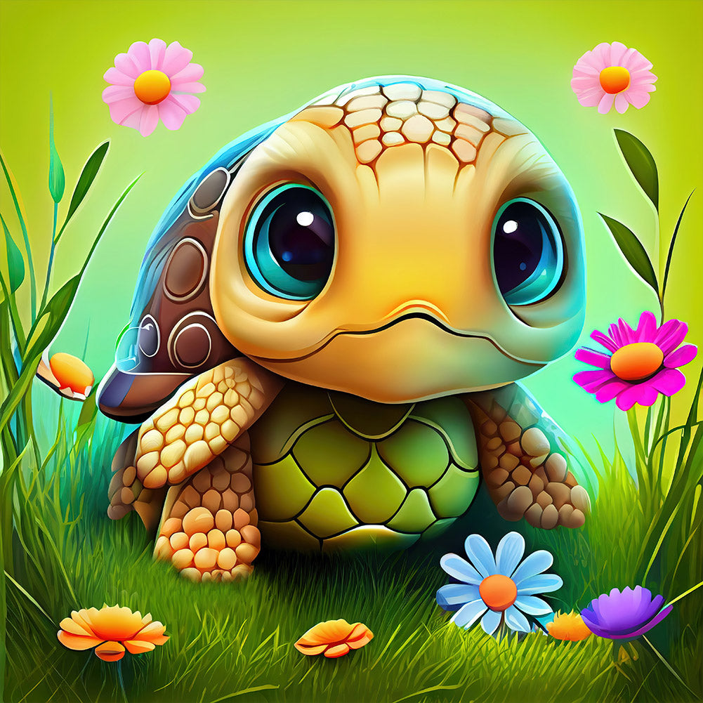 Diamond Painting - Full Round - crawling turtle (30*30CM)